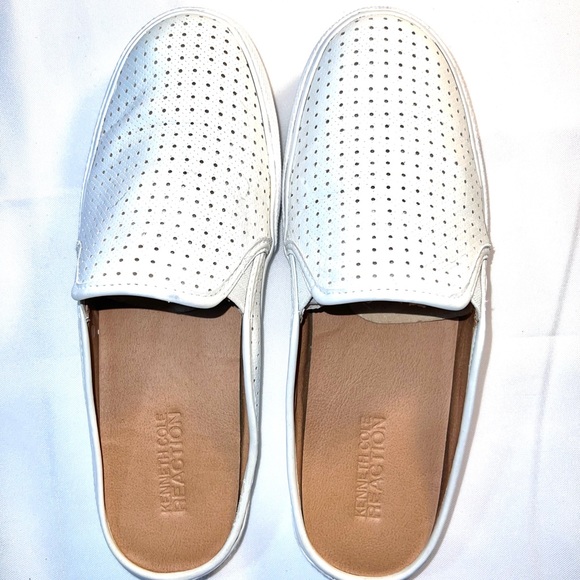 Kenneth Cole Reaction White Perforated Slip-on Shoes Salt Tae LE Womens Sz 8.5. - Picture 9 of 11